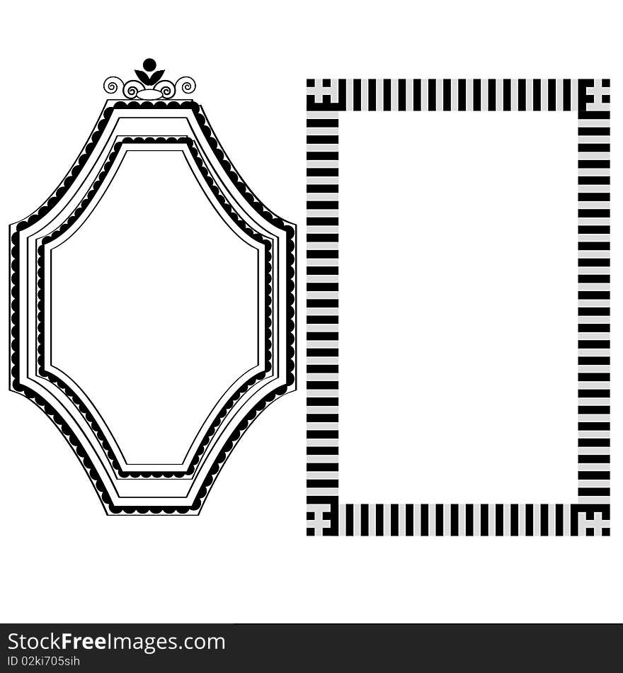 A vector illustration of a black frame set