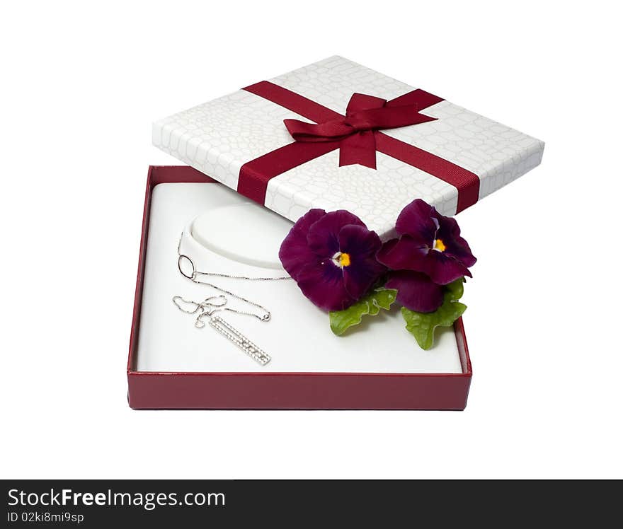 Box gift box on white background