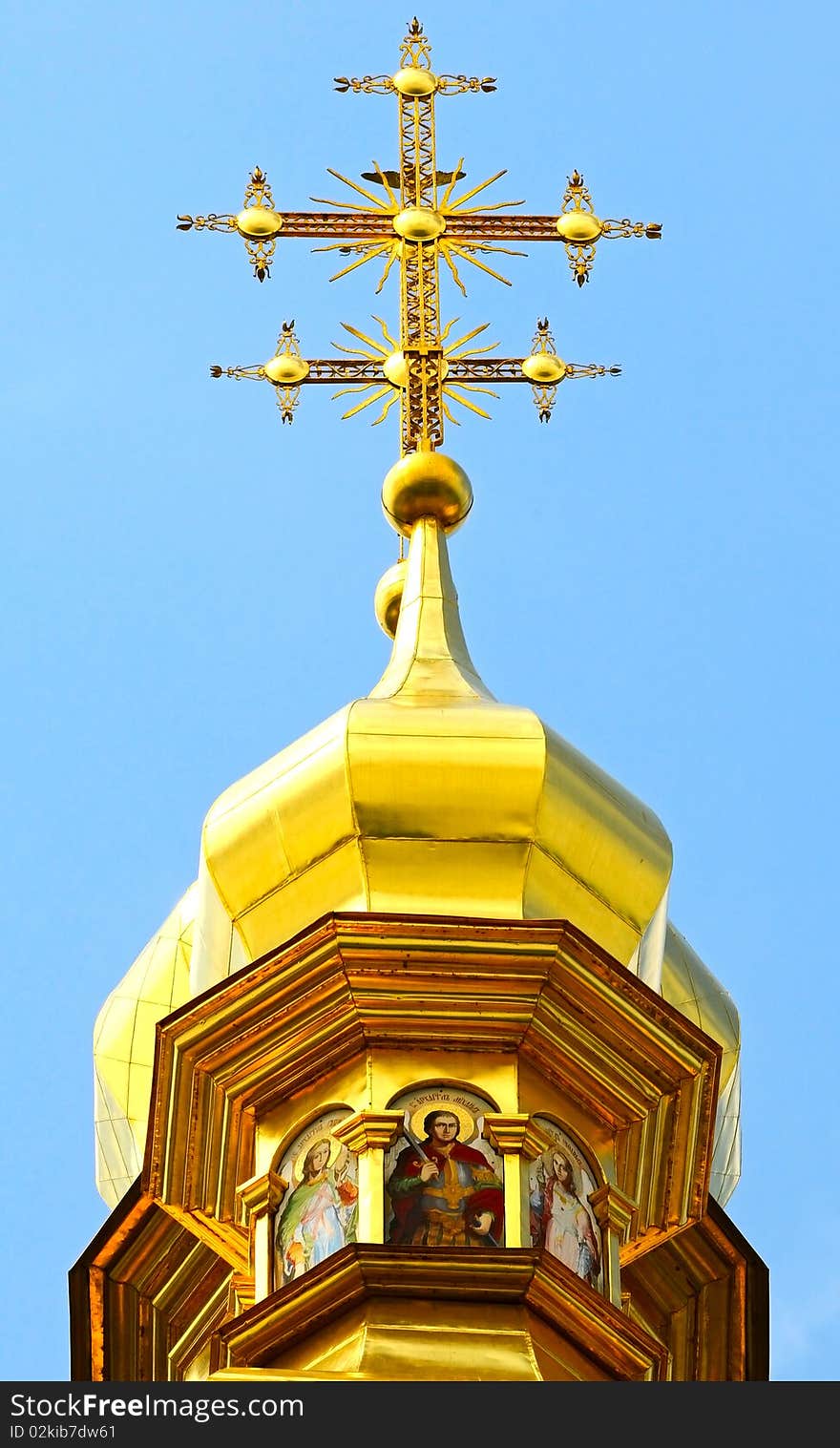 The cross of orthodox church, Russia