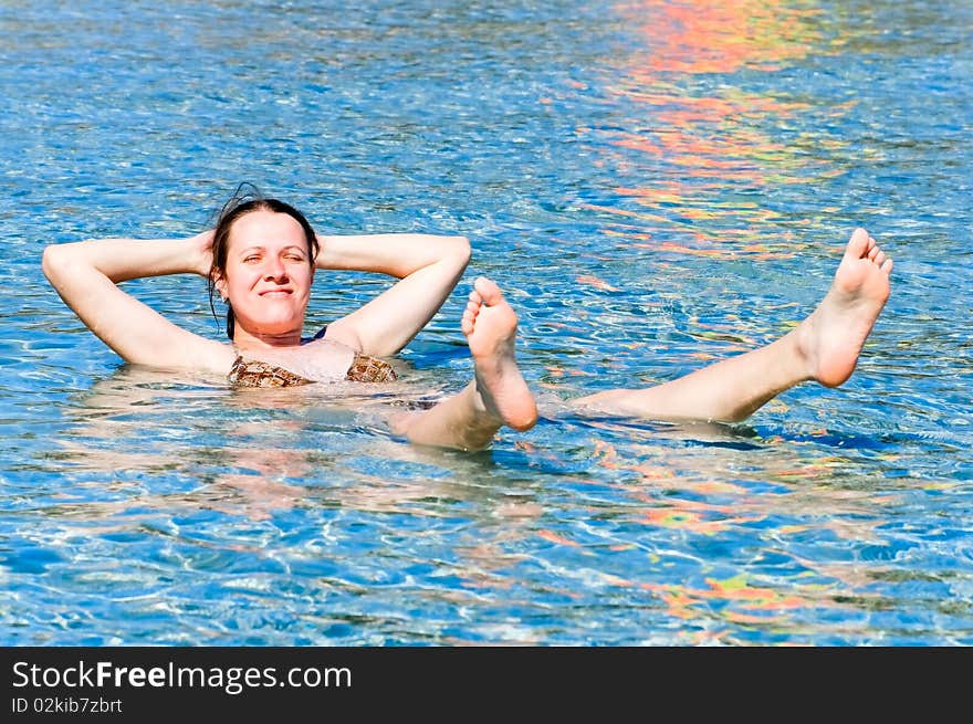 Girl swimming