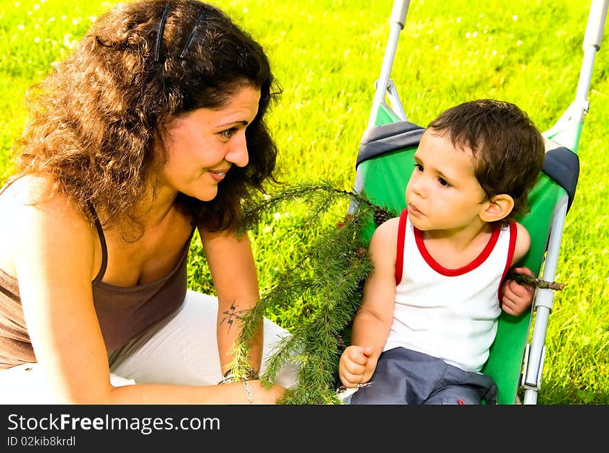 Portrait of mother with child. Portrait of mother with child