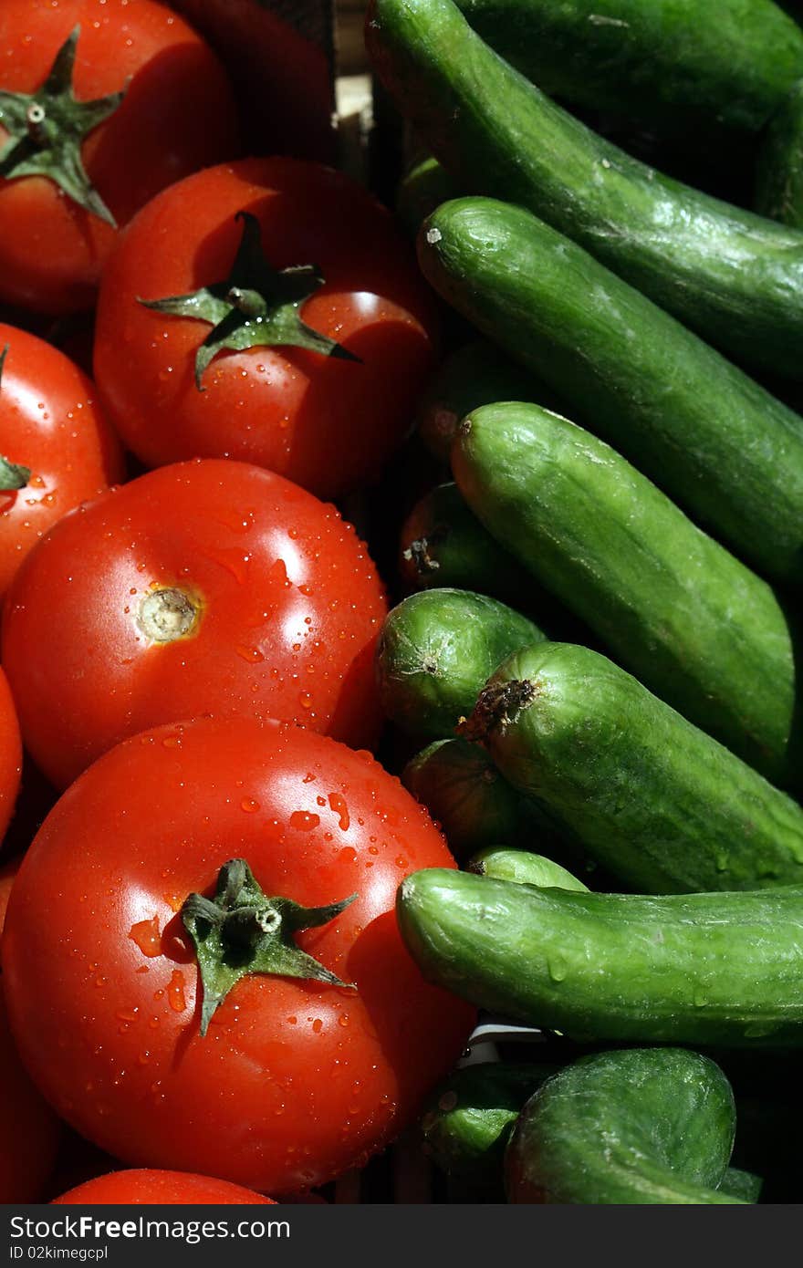 Tomatoes And Cucumbers