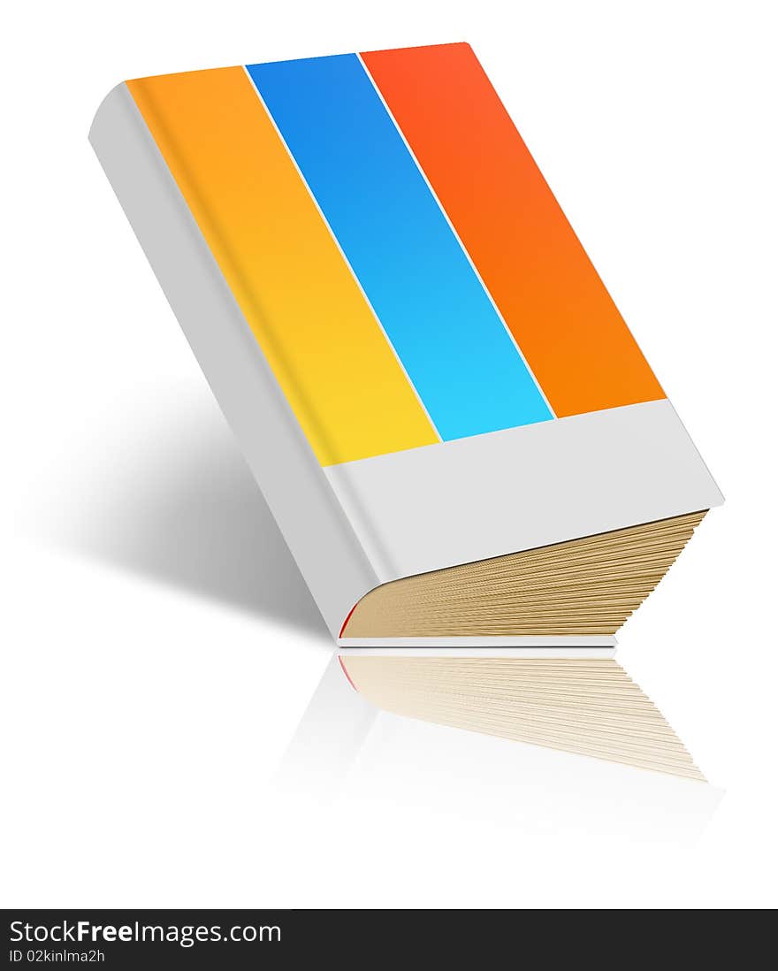 Illustration of book on white background. Illustration of book on white background