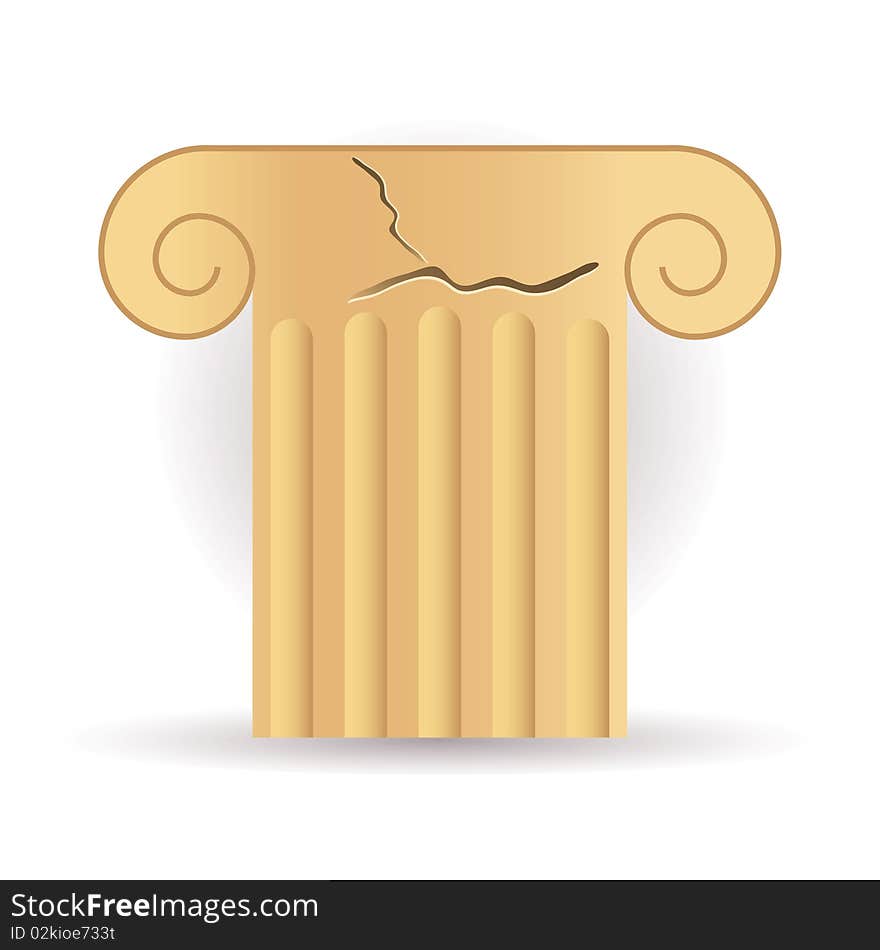 Illustration of column icon with shadow