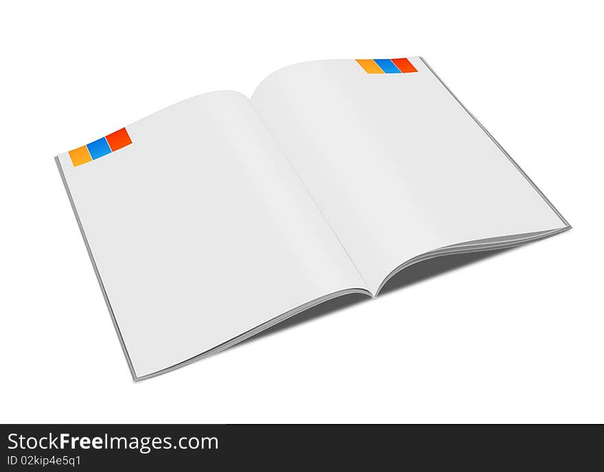 Illustration of book on white background. Illustration of book on white background