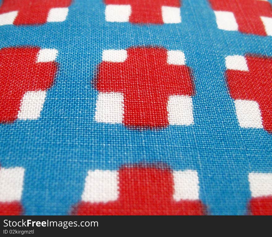 Colorful fabric with geometric designs. Colorful fabric with geometric designs