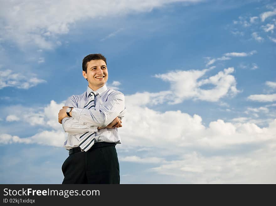 Young smiling businessman