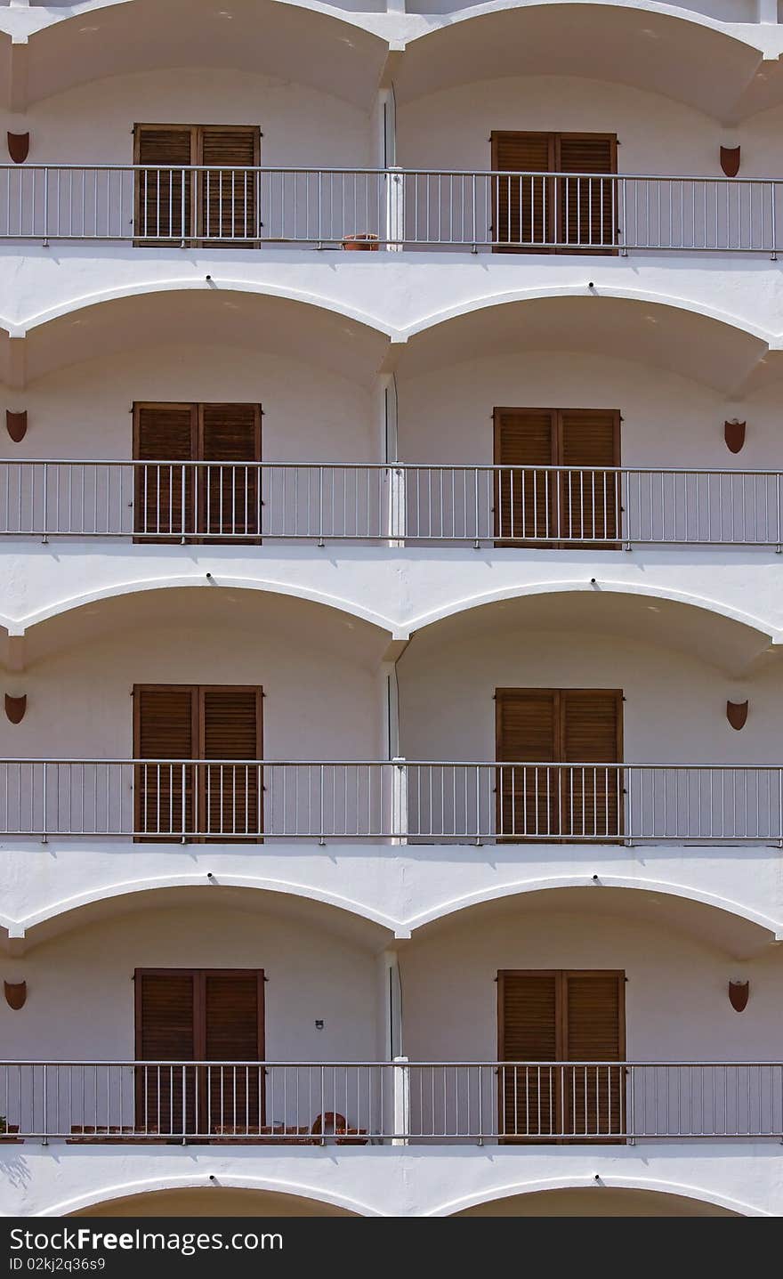 Beautiful white apartments are waiting for the tourists