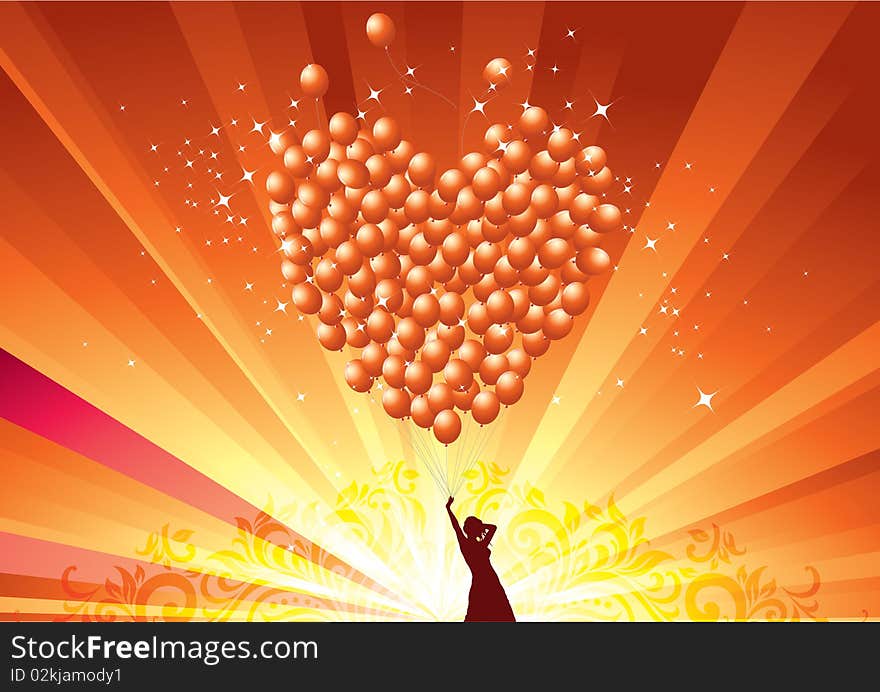 Lovely Valentine's background design for your love one. Lovely Valentine's background design for your love one