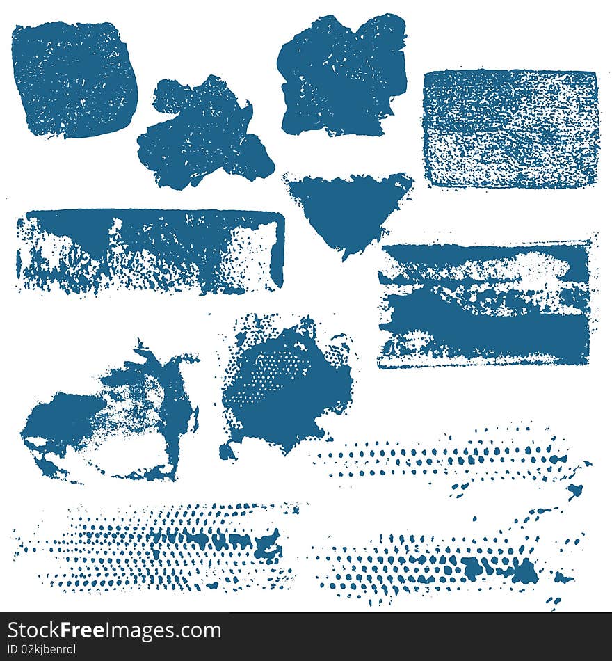 Collection of abstract brush strokes for different layout used. Collection of abstract brush strokes for different layout used