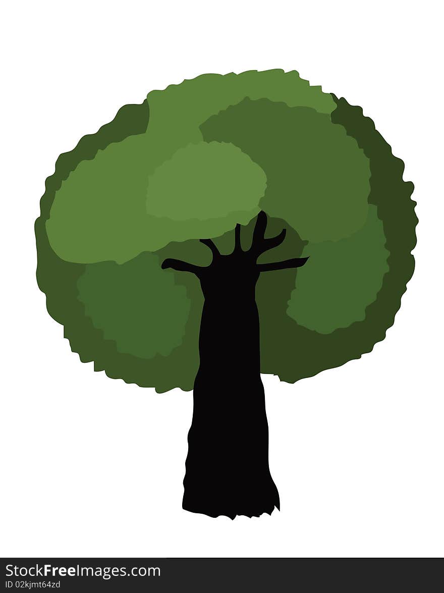 Vector illustration of  tree