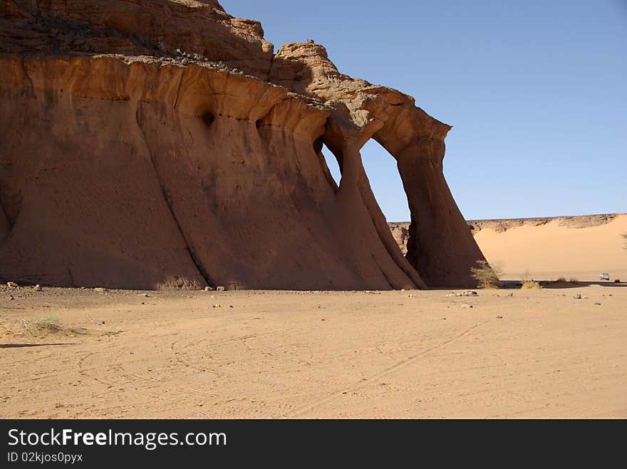 Cliff in Libyan desert