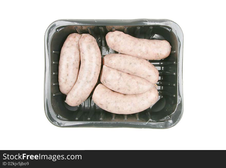 Sausages in packaging