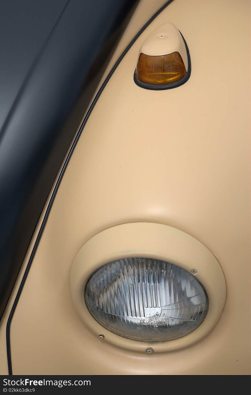 Old vw beetle head and turn light detail