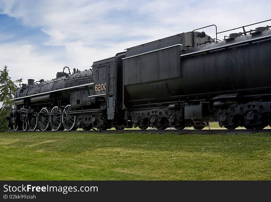 A 4-8-4, or Northern type steam train engine built by The Montreal Locomotive Works for Canadian National Railways in 1942. A 4-8-4, or Northern type steam train engine built by The Montreal Locomotive Works for Canadian National Railways in 1942.