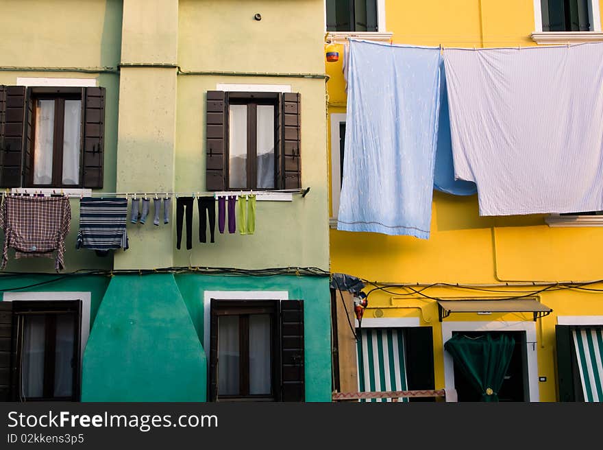 Colorful Houses Venice (Veneto) - Laundry