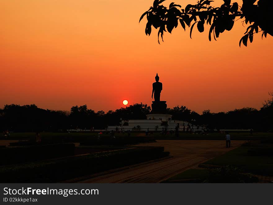 Image of buddha silhouette