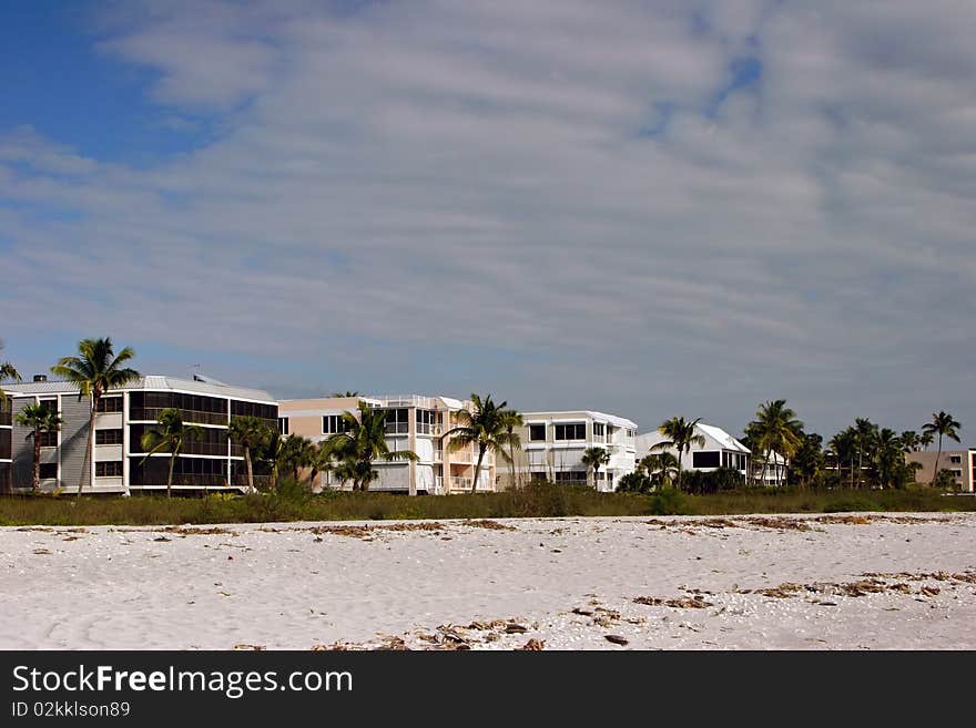 Oceanfront Beach Condominium Afternoon  Sanibel Island Florida