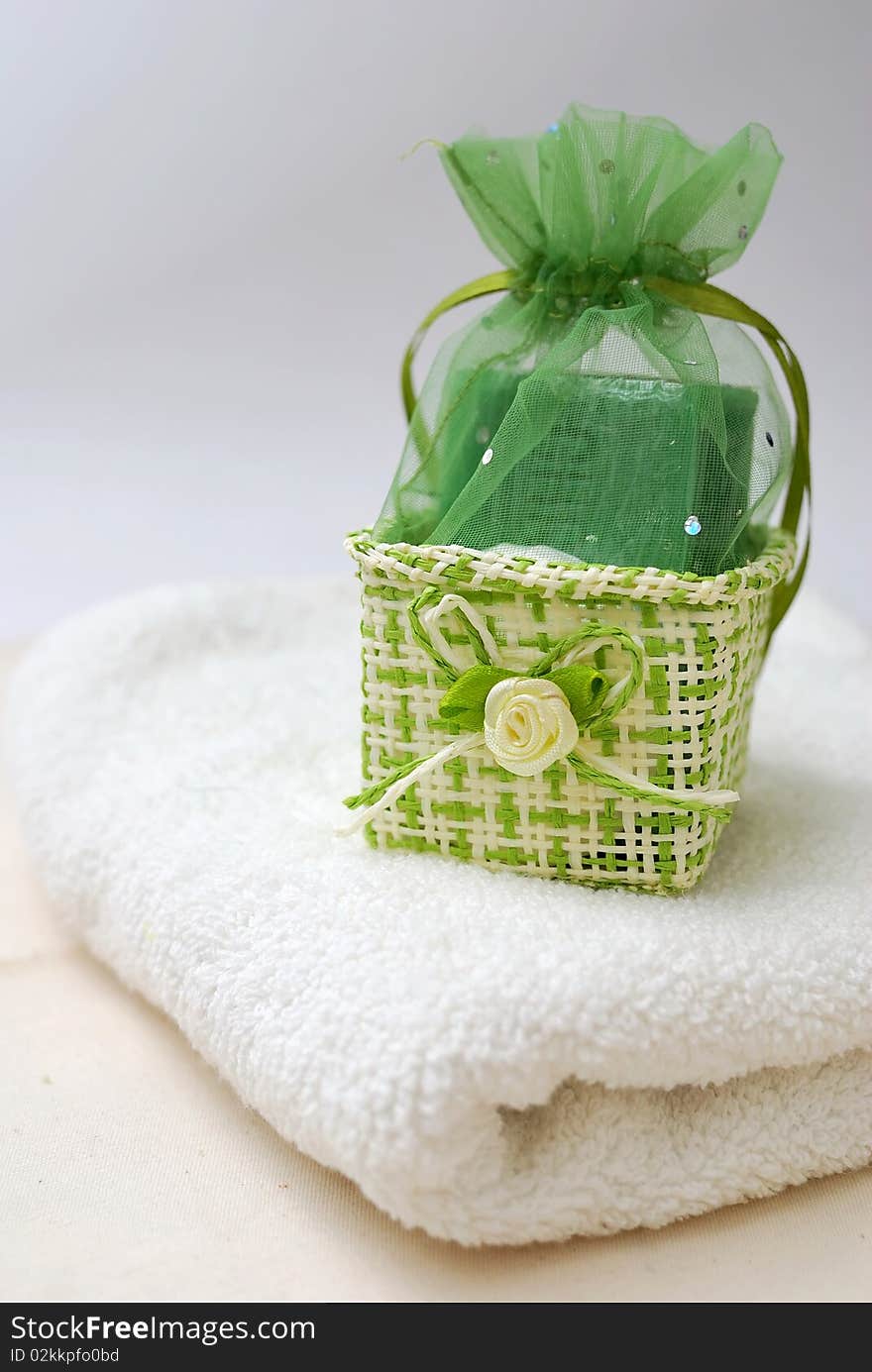 Spa and wellness soap and towel. For spa and hygiene, alternative healthcare, and relaxation concepts. Spa and wellness soap and towel. For spa and hygiene, alternative healthcare, and relaxation concepts.