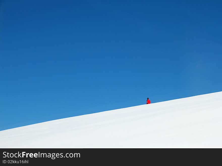 Skier on a slope