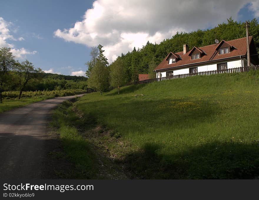 Very beautiful house in forest. Very beautiful house in forest.