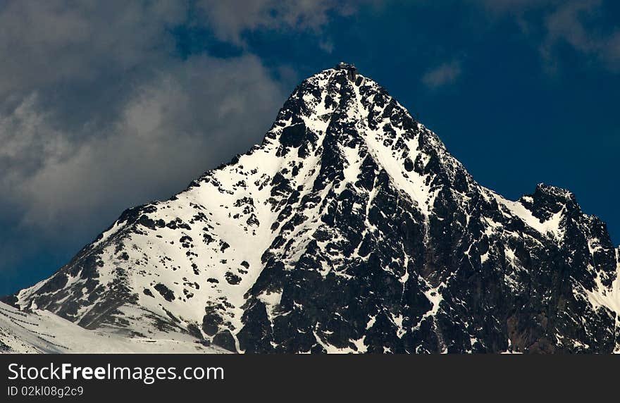 Lomnicky Peak in Winter,High Tatras,Slovakia,Europe.