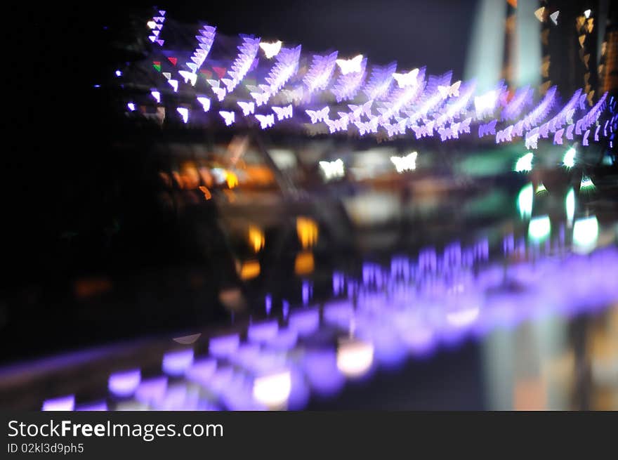 Butterfly And Circular Bokeh