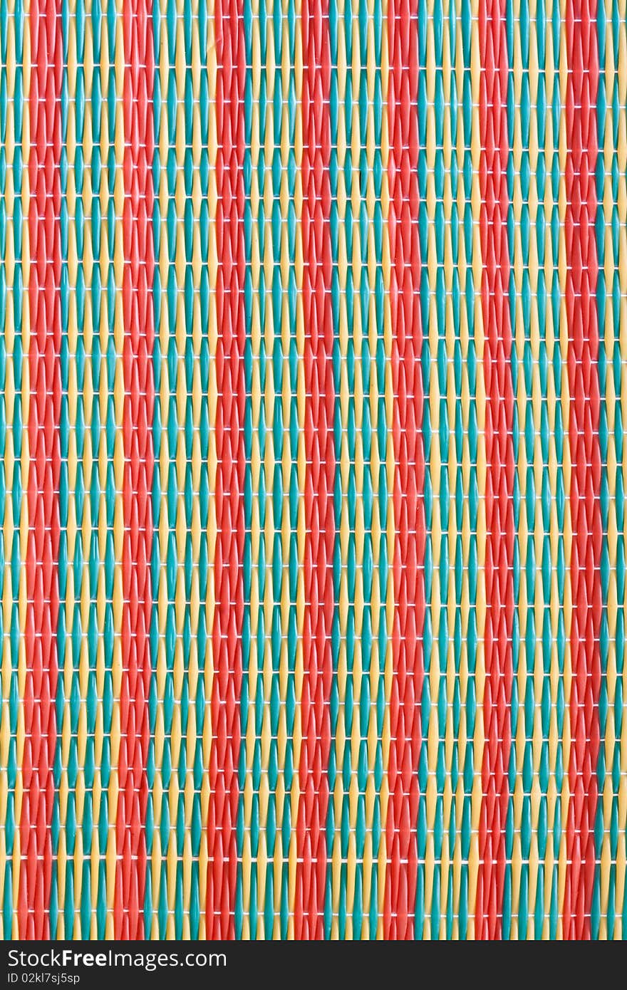 Stripe of mat woven from plastic image