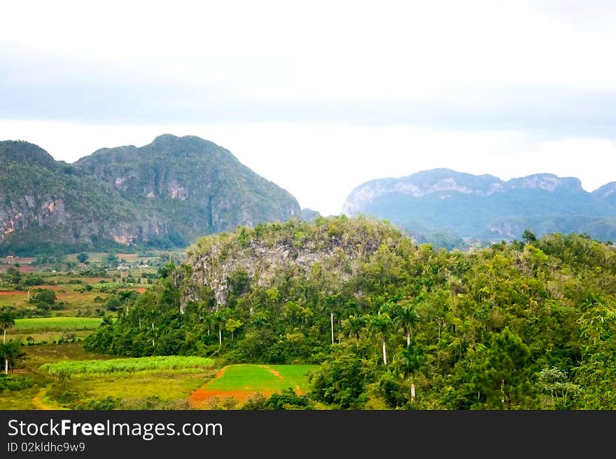 View of Vinales valley national park, Cuba