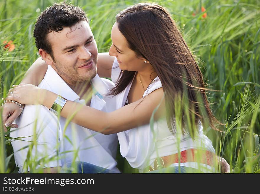 Closeup on young beautiful smiling couple. Closeup on young beautiful smiling couple.