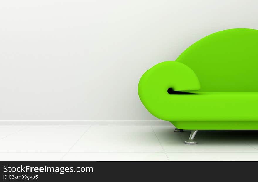 Green sofa