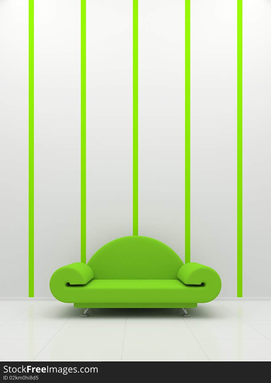 Green sofa