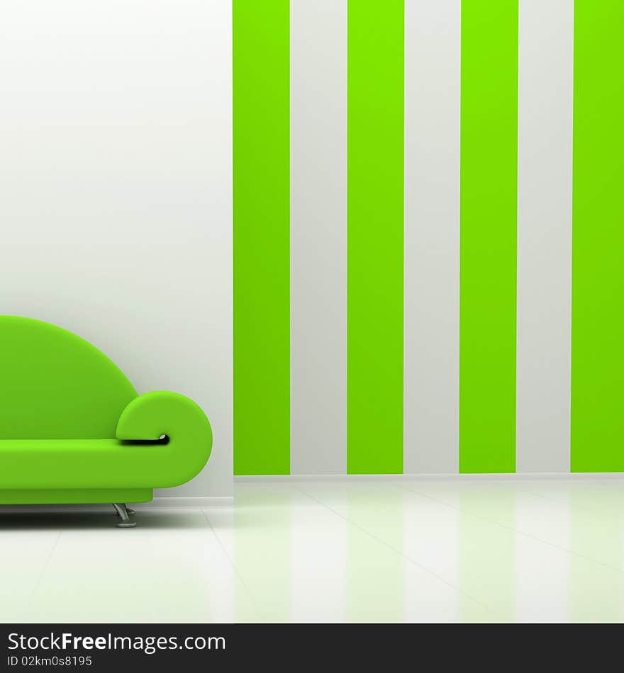 Green sofa