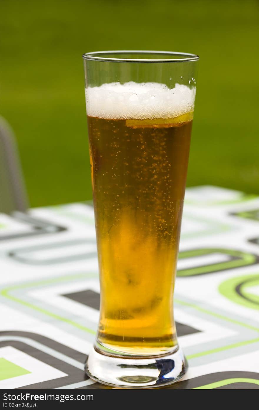 Glass Beer or Lager,in the Restaurant