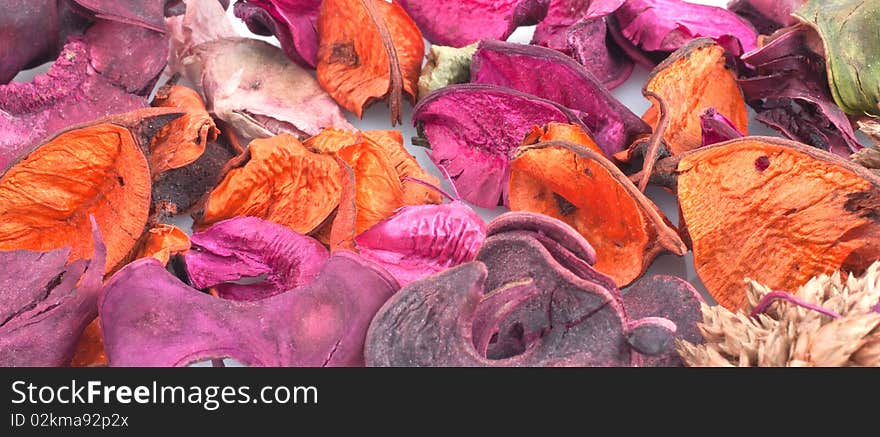 Background from multi-coloured dry leaves