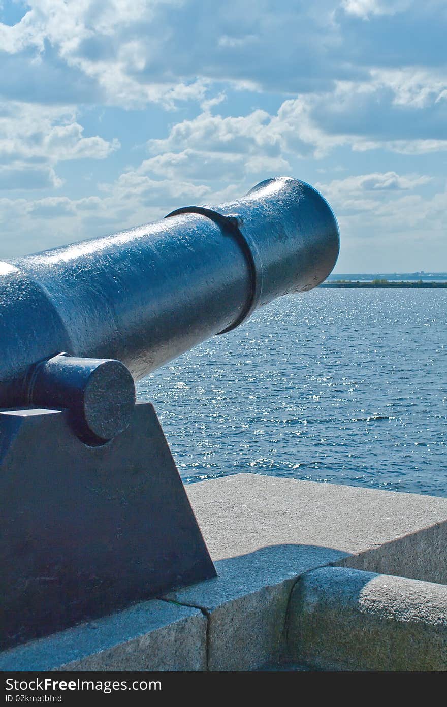 Old cannon in Kronstadt,St-Petersburg,Russia