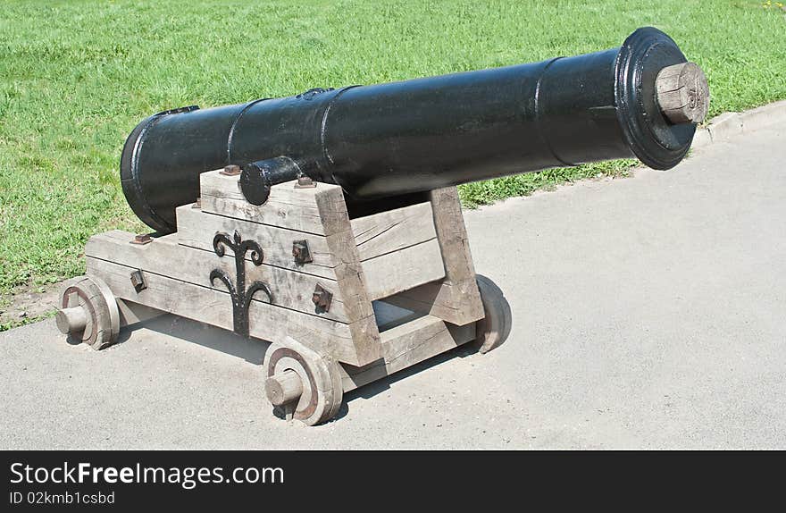 Old cannon  in Kronstadt,St-Petersburg,Russia