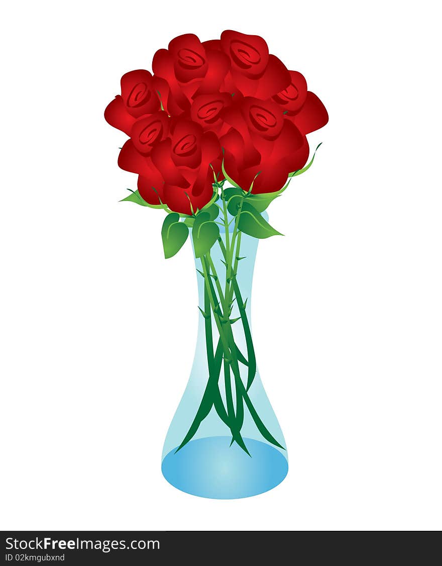 Rose Boquet in Vase