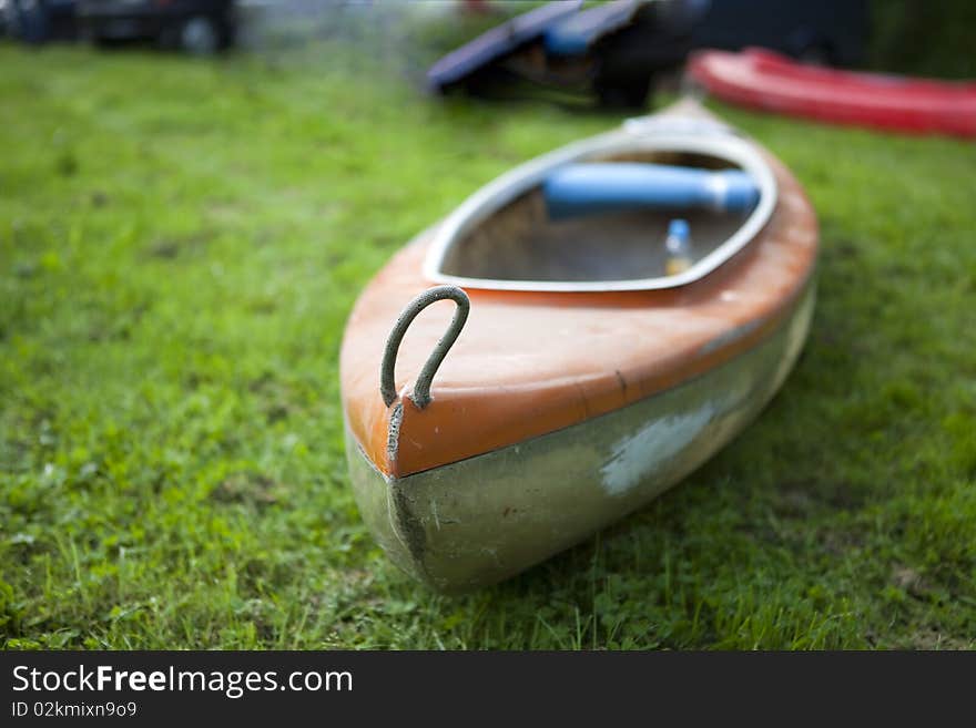 Boat on the grass