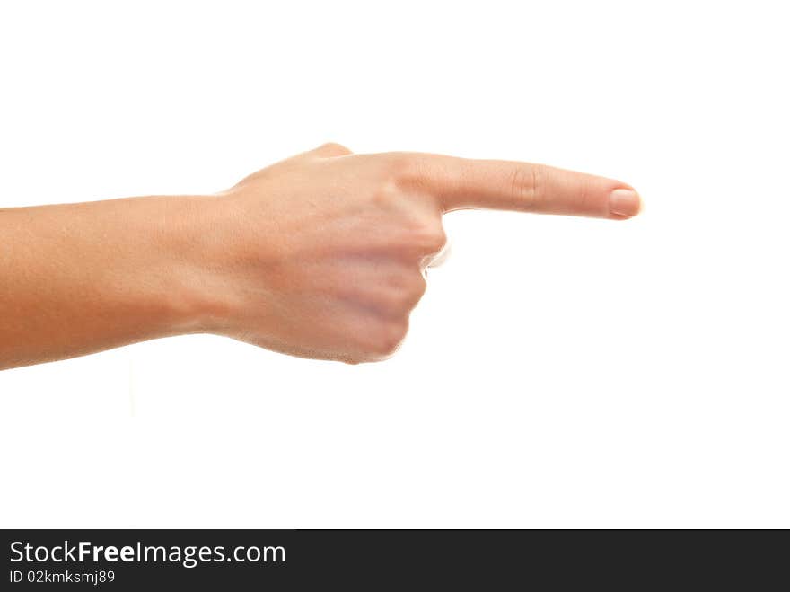 Woman's hand isolated on white background. Studio shot. Woman's hand isolated on white background. Studio shot