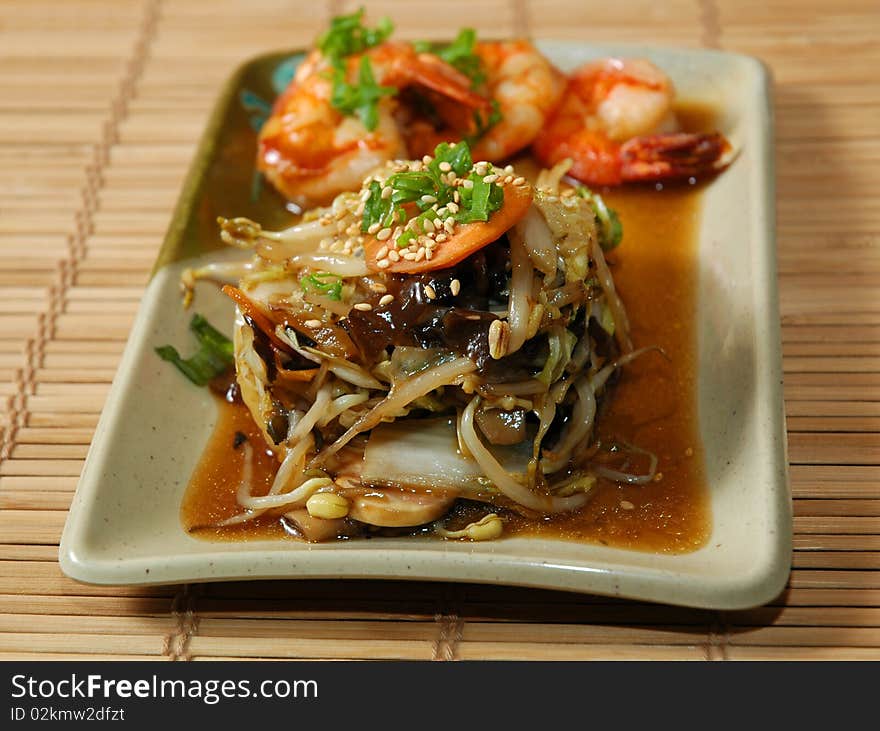 National Japanese cuisine from fresh seafood sushi