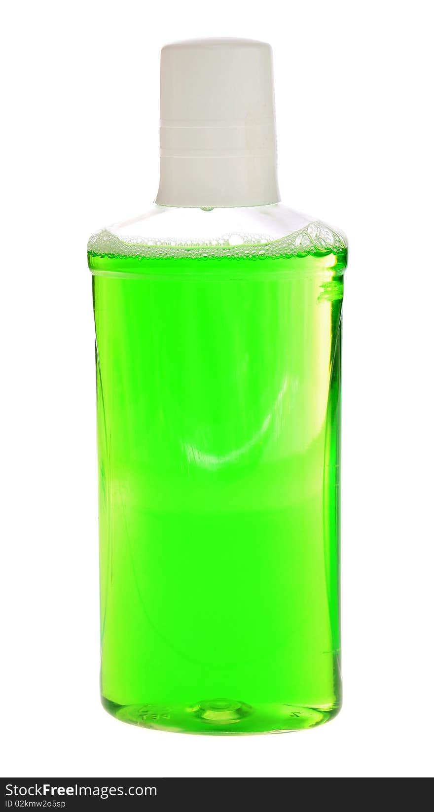 Bottle With Green Water.