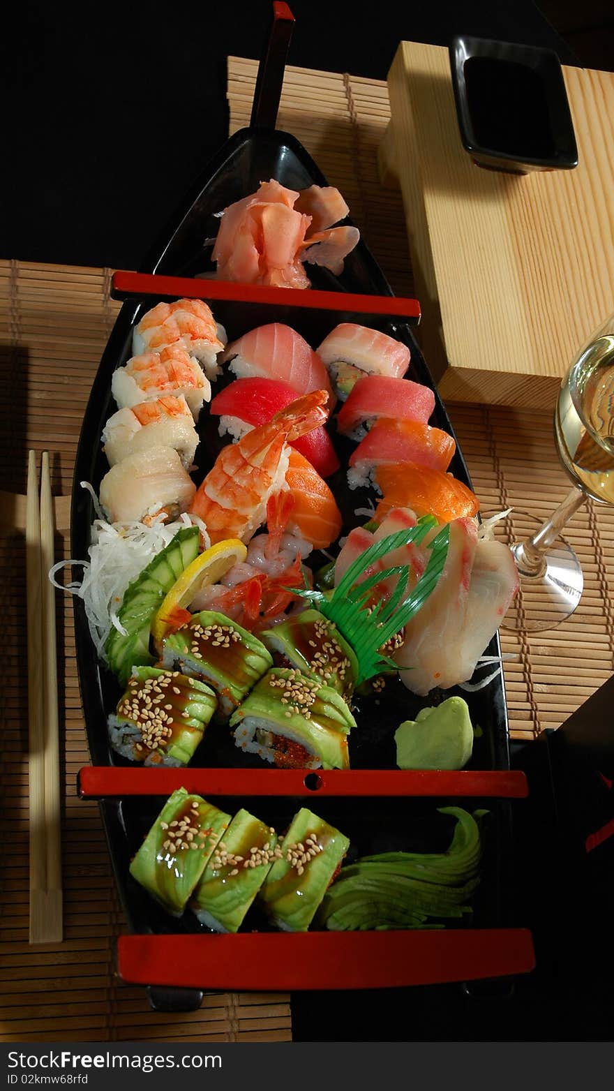 National Japanese cuisine from fresh seafood sushi