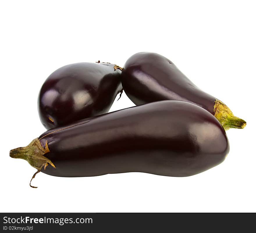 Eggplant on white background