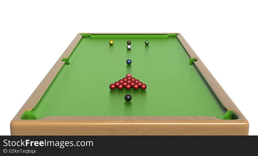 Wood table for playing pool or snooker. Wood table for playing pool or snooker