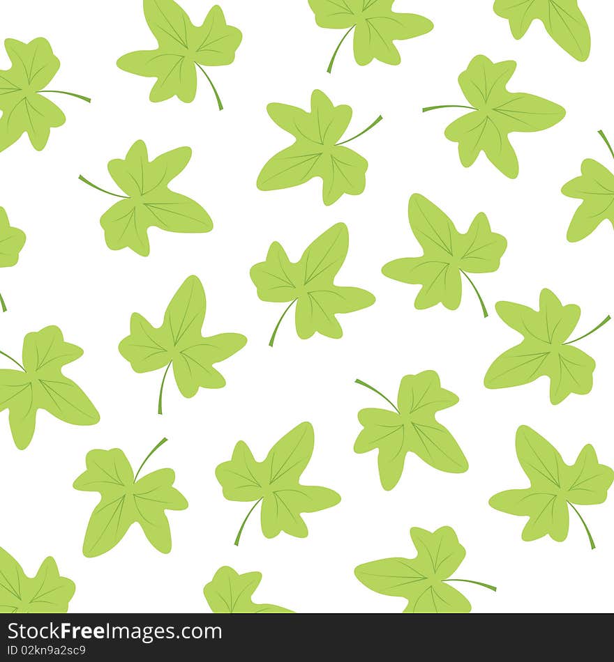 Seamless wallpaper with leaves