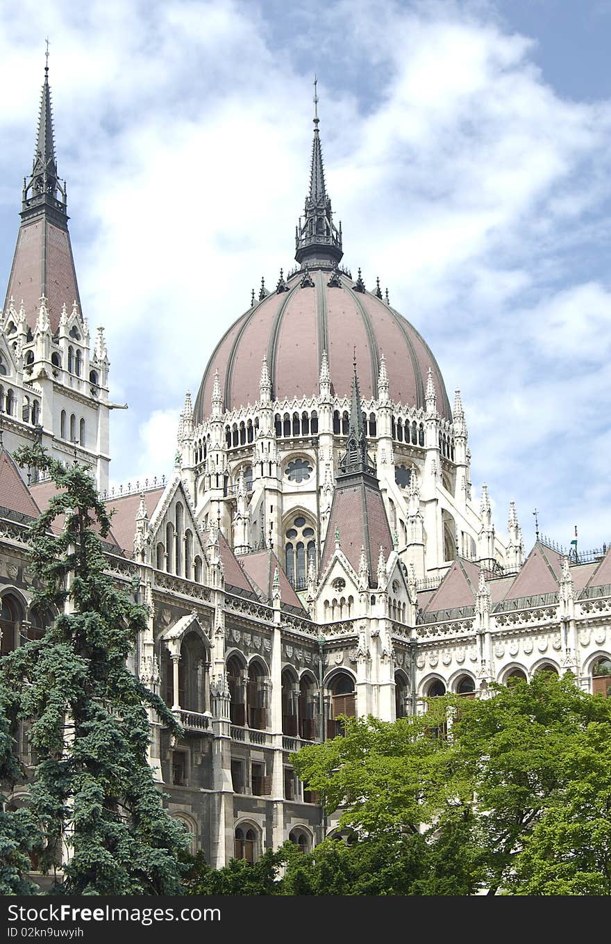 Hungarian parliament building in Budapest