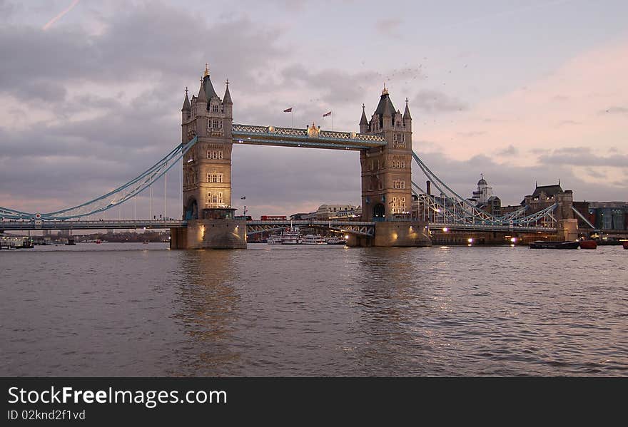 Iconic tower bridge of London (United Kingdom). Iconic tower bridge of London (United Kingdom)