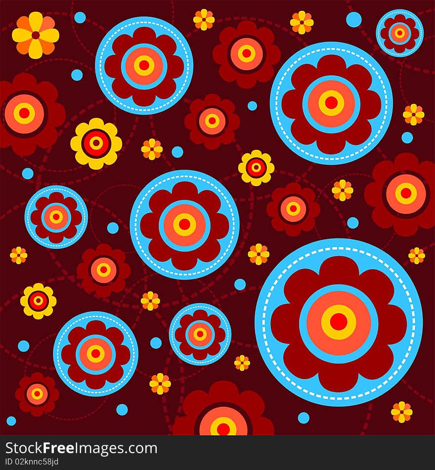 vector Illustration of a flower background