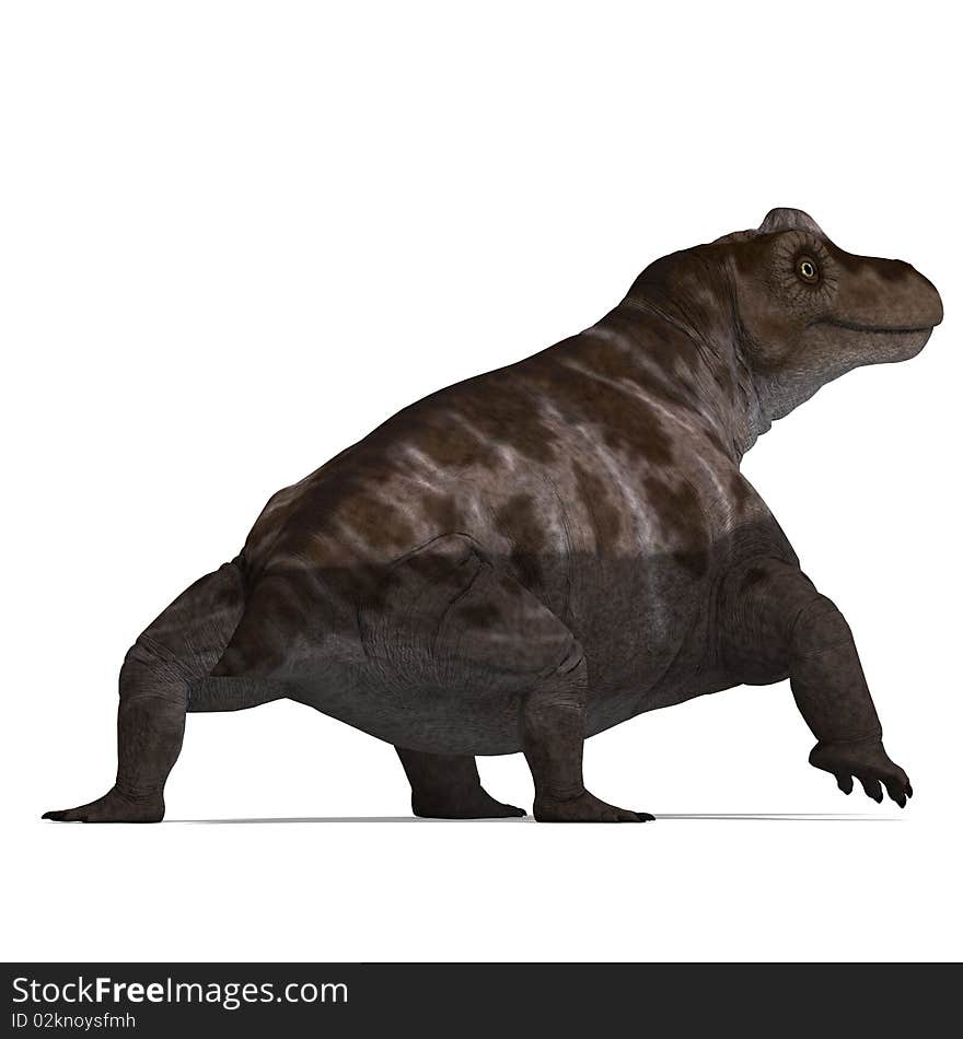 Dinosaur Keratocephalus. 3D rendering with